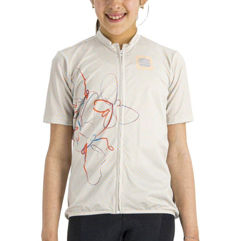 Рубашка Sportful Checkmate Peach/Blue Sky для девочек (арт. 1122025-599) - 