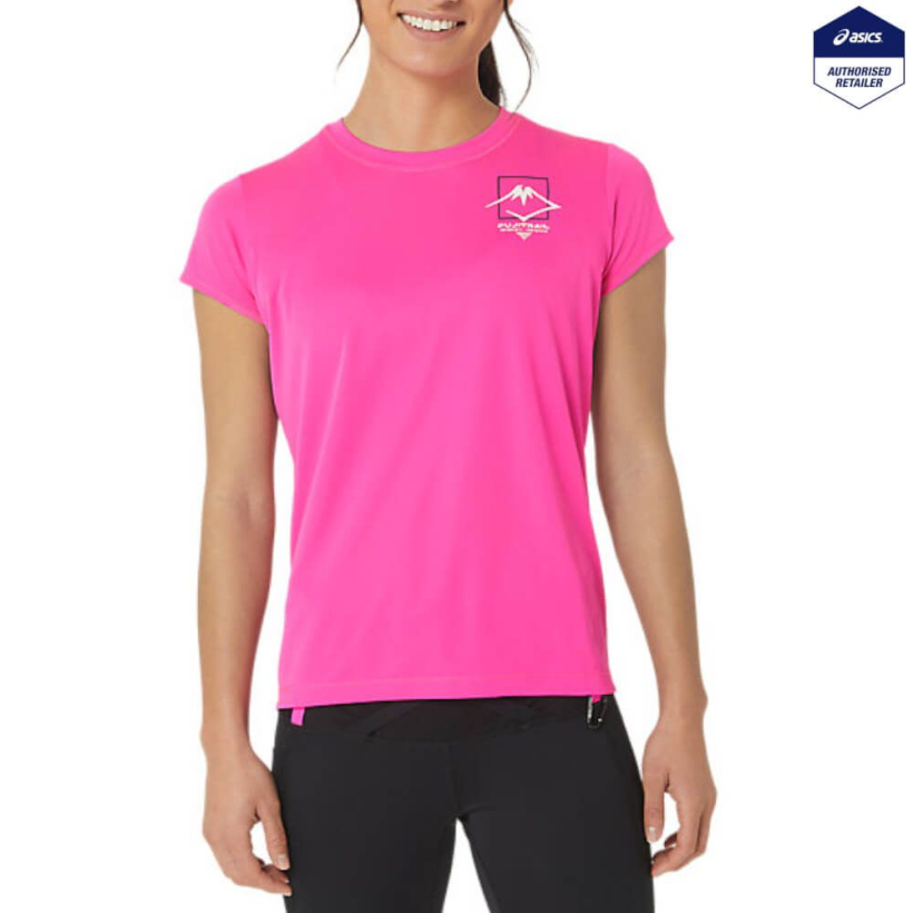 Футболка Asics Fujitrail Logo SS Pink Glo женская (арт. 2012C395-701) - 