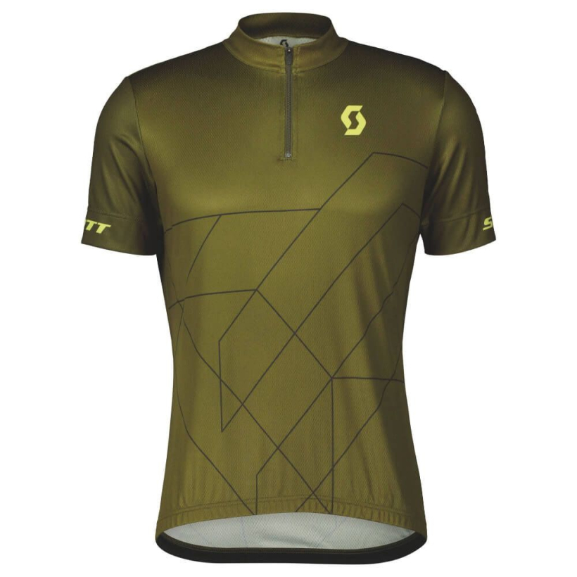 Рубашка Scott RC Team 20 SS Fir Green/Bitter Yellow мужская (арт. 403131-7512) - 