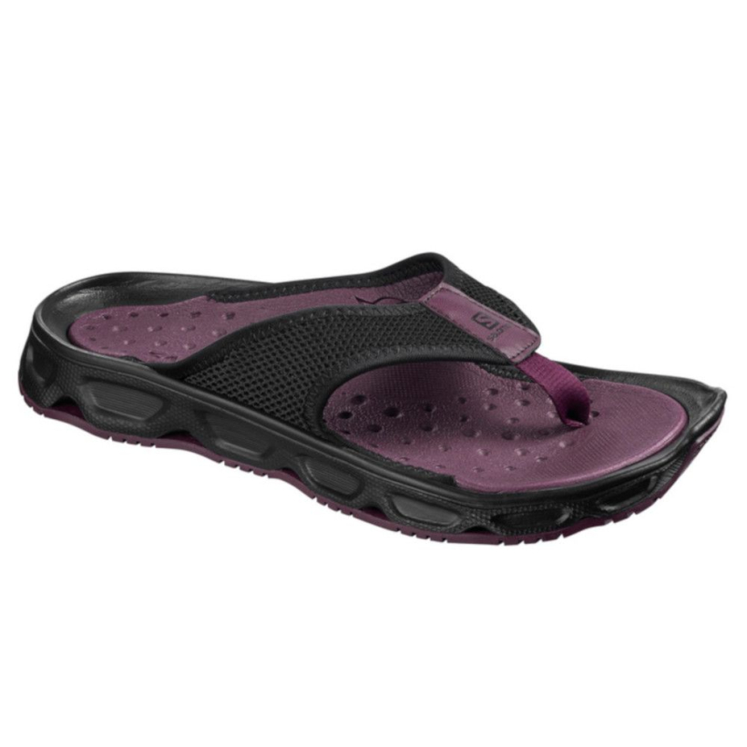 Шлепанцы Salomon RX Break 4.0 Flip Flops, Black/Purple женские (арт. 407449) - 