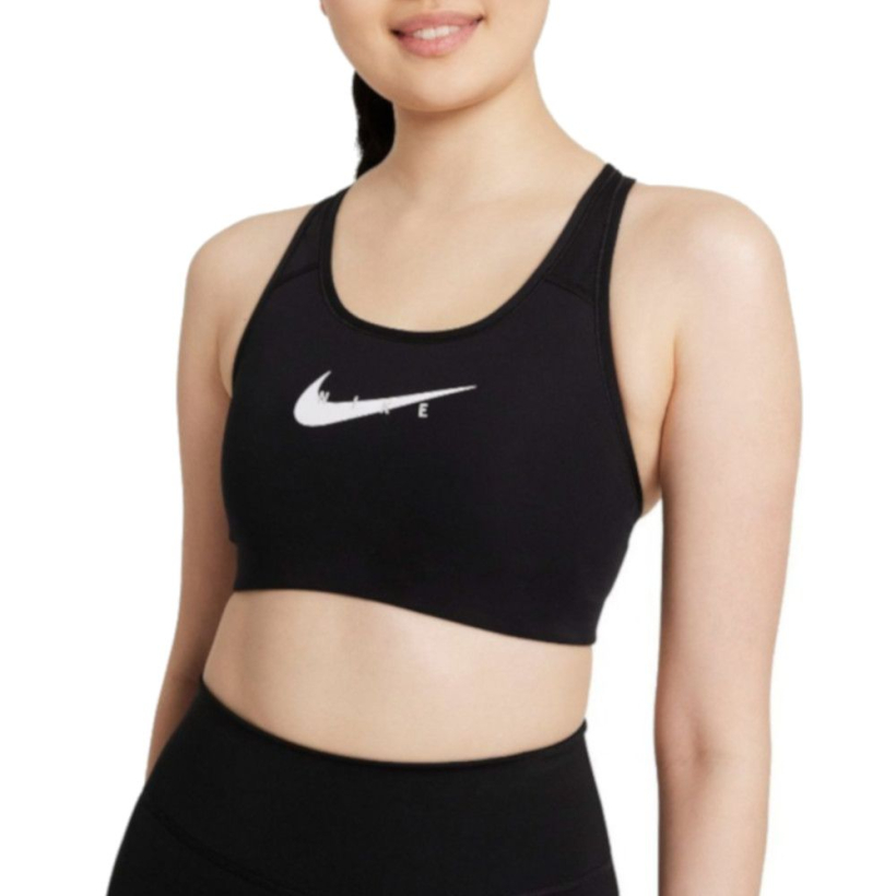 Топ Nike Sportswear Dri-FIT Swoosh Medium-Support Bra Black женский (арт. DC5551-010) - 