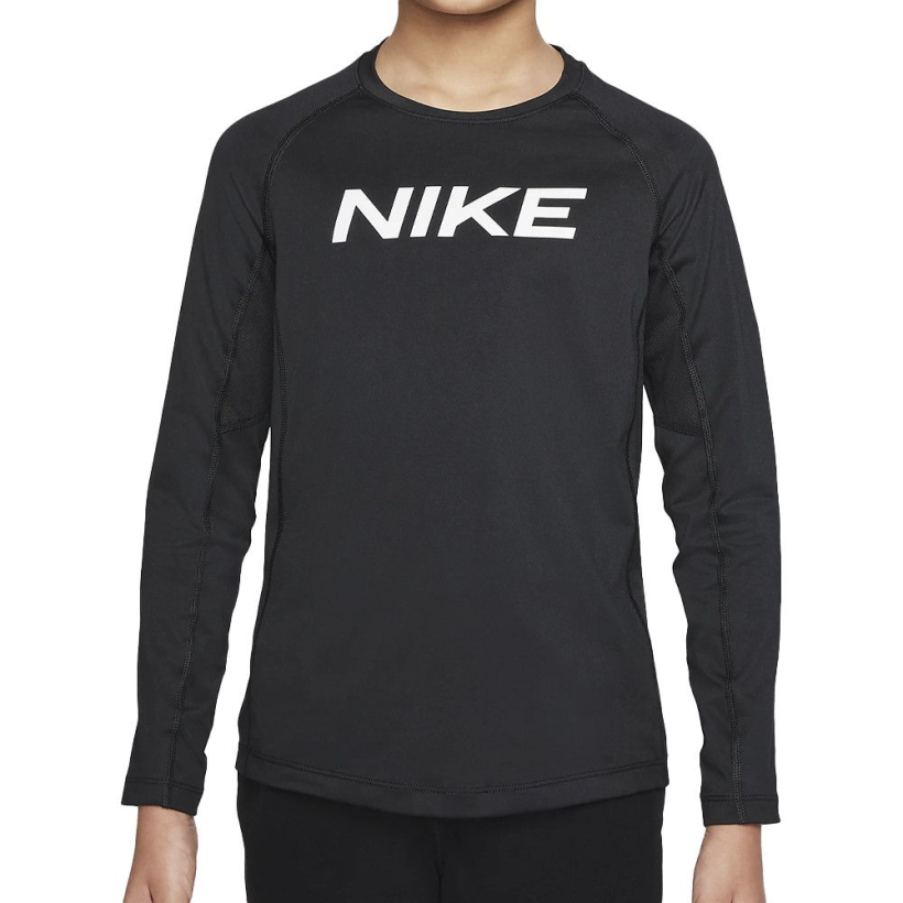 Футболка Nike Pro Dri-Fit Long-Sleeve Black для мальчика (арт. DM8529-010) - 