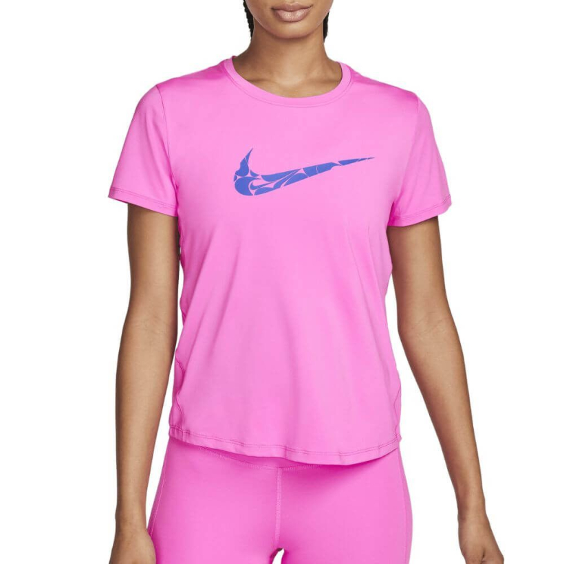 Беговая футболка Nike One Swoosh Dri-Fit SS Pink женская (арт. FN2618-675) - 