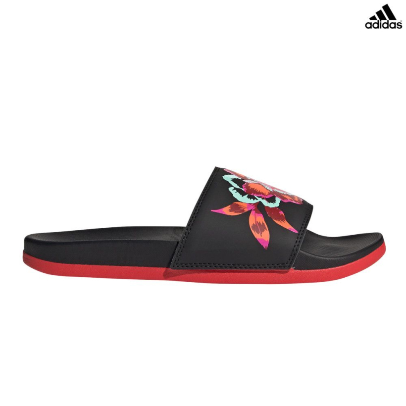 Шлёпанцы Adidas Adilette Comfort Slides Black/Red женские (арт. FZ1735) - 